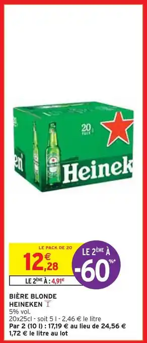 Intermarché Heineken bière blonde offre