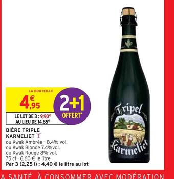 Intermarché Karmeliet bière triple offre