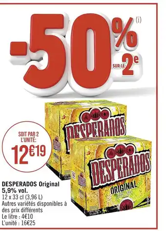 Casino Supermarchés Desperados desperados original 5,9% vol. offre