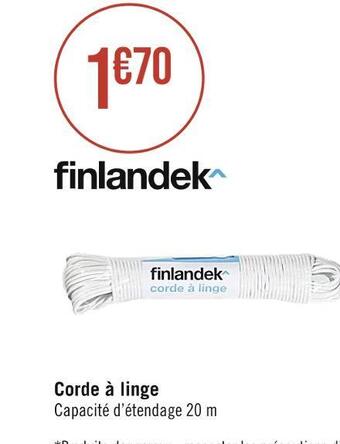 Casino Supermarchés Finlandek corde à linge offre