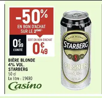 Petit Casino Casino bière blonde 4% vol. starberg offre