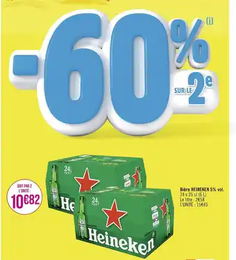Casino Supermarchés Heineken bière heineken 5% vol. offre