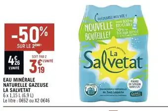 La salvetat eau minérale naturelle gazeuse