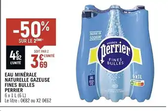 Petit Casino Perrier eau minérale naturelle gazeuse fines bulles offre
