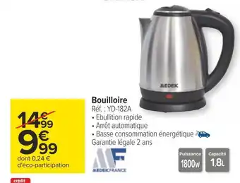 Carrefour Medek bouilloire offre