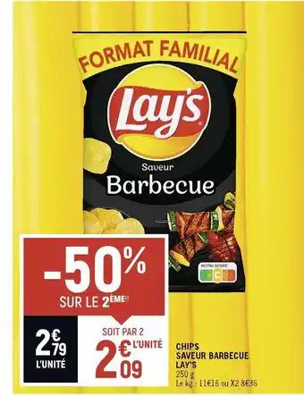 Petit Casino Lay’s chips saveur barbecue offre