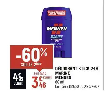 Mennen déodorant stick 24h marine