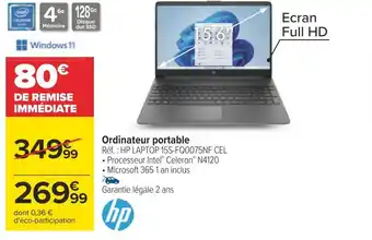 Carrefour Hp ordinateur portable offre