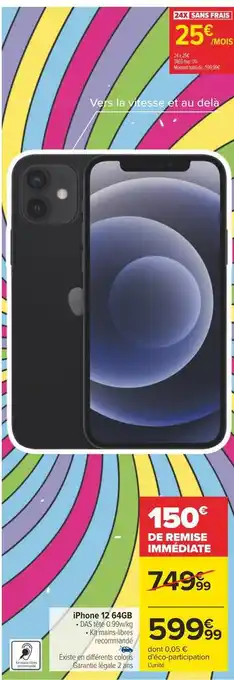 Carrefour Apple iphone 12 64gb offre
