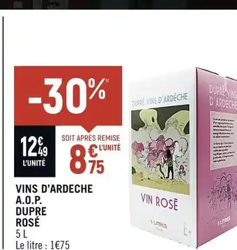 Vins dâardeche a.o.p. dupre rosĂ©