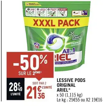 Spar Ariel lessive pods original* offre