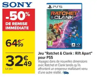 Carrefour Sony jeu ratchet & clank : rift apart pour ps5 offre