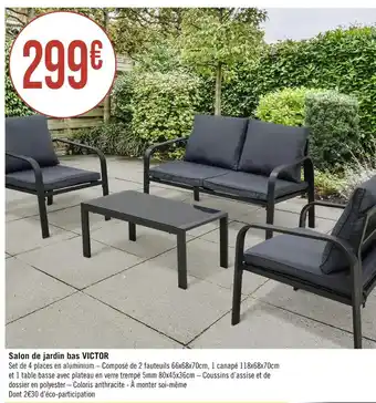 Salon de jardin bas victor
