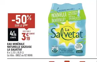 La salvetat eau minérale naturelle gazeuse