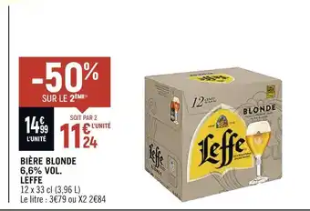 Spar Leffe bière blonde 6,6% vol offre