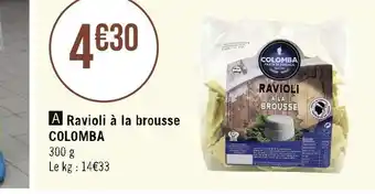 Colomba ravioli à la brousse