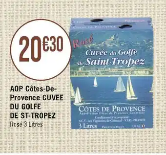 Casino Supermarchés Aop côtes-deprovence cuvee du golfe de st-tropez offre