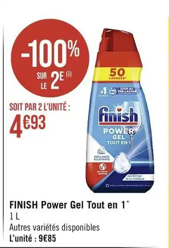 Casino Supermarchés Finish power gel tout en 1* offre