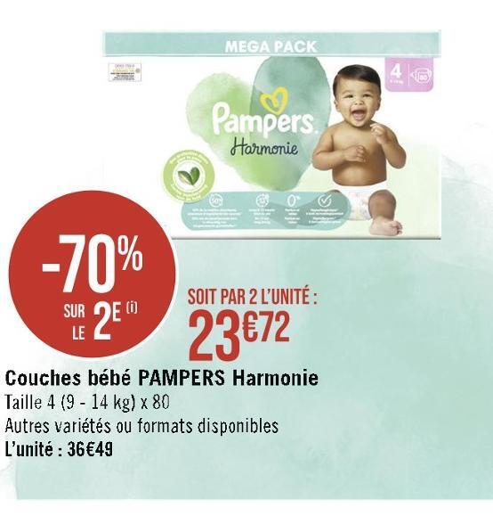 Promo Pampers couches bébé harmonie chez Casino Hyperfrais