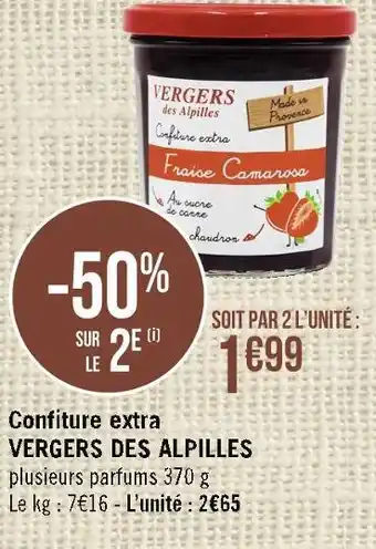 Casino Supermarchés Vergers des alpilles confiture extra offre