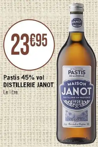 Distillerie janot pastis 45% vol