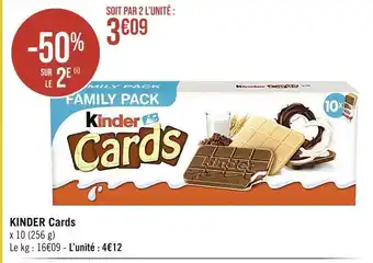 Casino Supermarchés Kinder cards kinder cards offre