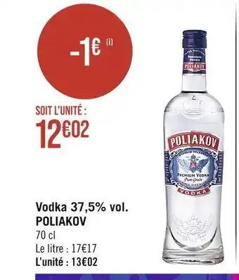 Casino Supermarchés Poliakov vodka 37,5% vol. poliakov offre