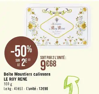 Le roy rene boîte moustiers calissons