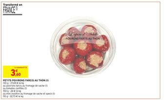 Intermarché Petits poivrons farcis au thon offre