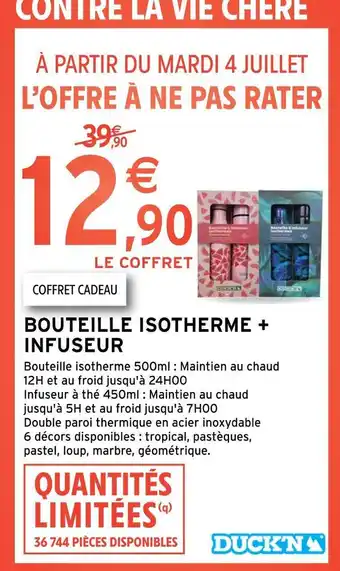 Intermarché Duck'n bouteille isotherme + le coffret offre
