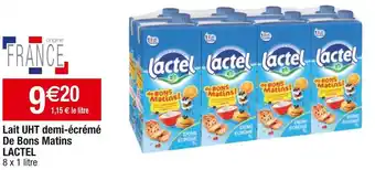 Cora x Carrefour Lactel lait uht demi-écrémé de bons matins offre