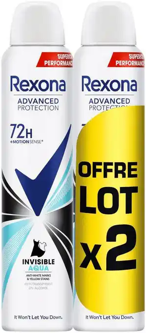 Match Rexona déodorant advanced protection offre