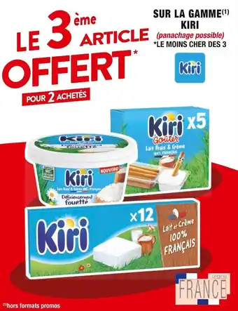 Cora x Carrefour Kiri le 3ème article offert pour 2 achetés sur la gamme kiri offre