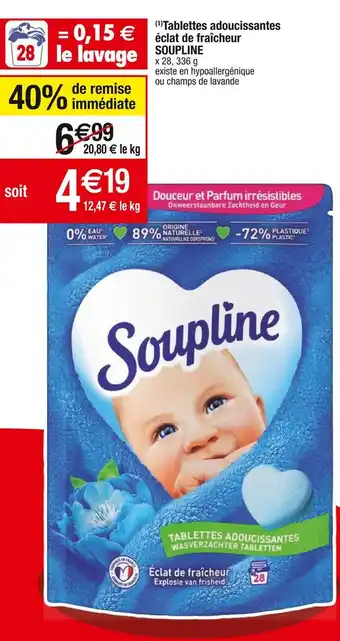 Cora x Carrefour Soupline (1)tablettes adoucissantes éclat de fraîcheur offre
