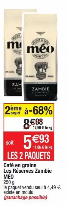 Cora x Carrefour Café en grains méo offre
