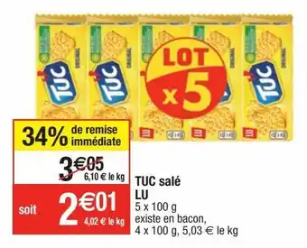 Cora x Carrefour Tuc salé lu offre