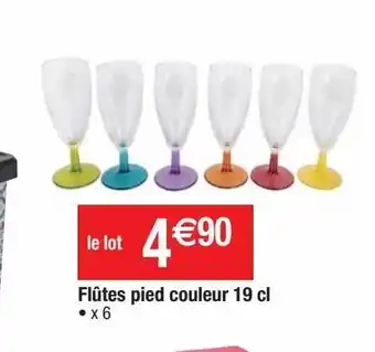 Cora x Carrefour Flutes pied couleur offre