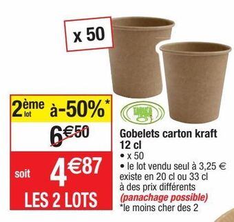 Cora x Carrefour Gobelets offre