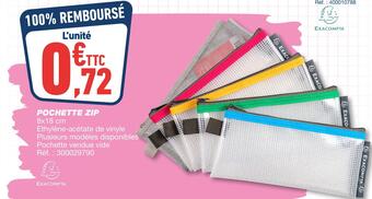 Bureau Vallée Exacompta pochette zip offre