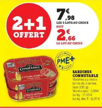 Super U SARDINES CONNETABLE offre