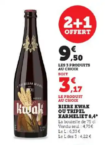 BIERE KWAK OU TRIPEL KARMELIET 8,4°