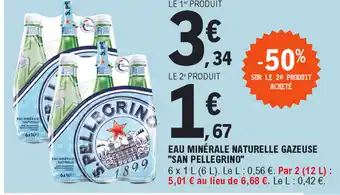 E.Leclerc Eau minérale naturelle gazeuse san pellegrino offre