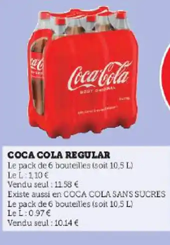 Super U COCA COLA REGULAR 10,5 L offre