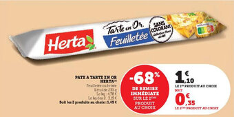Super U PATE A TARTE EN OR HERTA offre