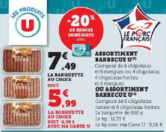 Super U ASSORTIMENT BARBECUE U offre