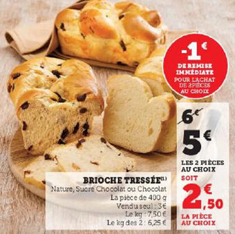 Super U BRIOCHE TRESSÉE") offre