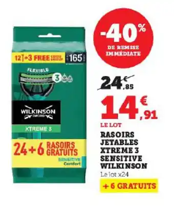 RASOIRS JETABLES XTREME 3 SENSITIVE WILKINSON