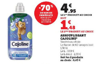 Super U ASSOUPLISSANT CAJOLINE offre