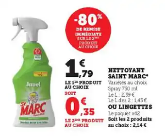 Super U NETTOYANT SAINT MARC offre