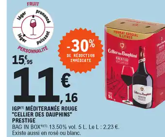 E.Leclerc IGP méditeranée rouge cellier des dauphins offre